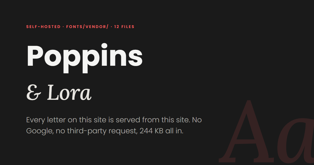 Self-Hosting Your Fonts