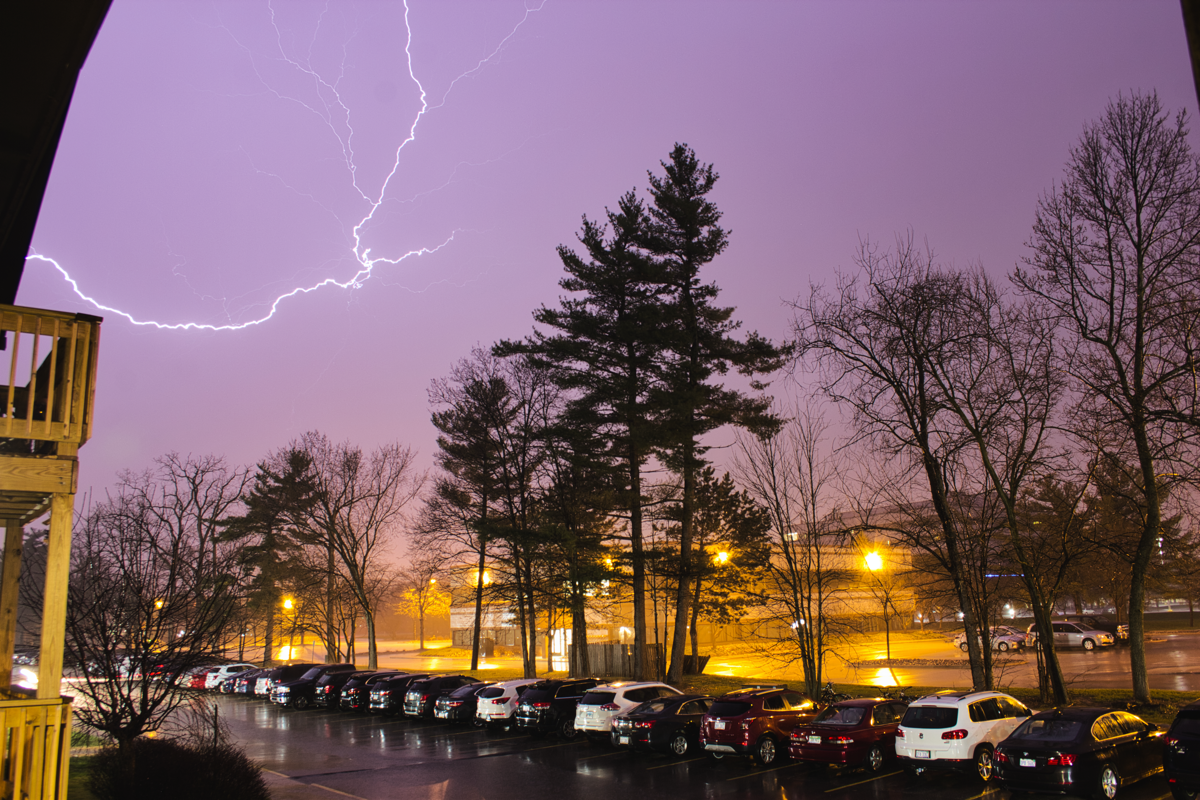 Lightning over East Lansing