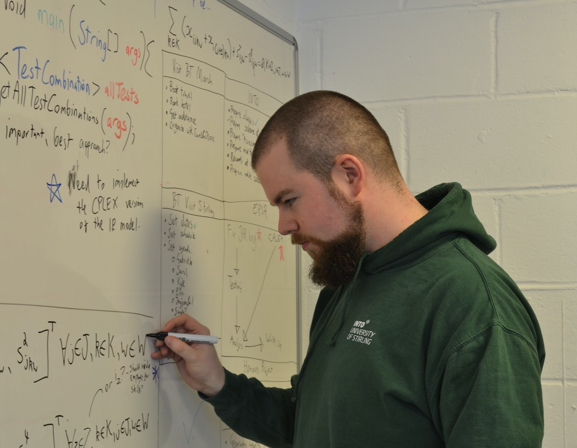 Ken Reid writing on a whiteboard