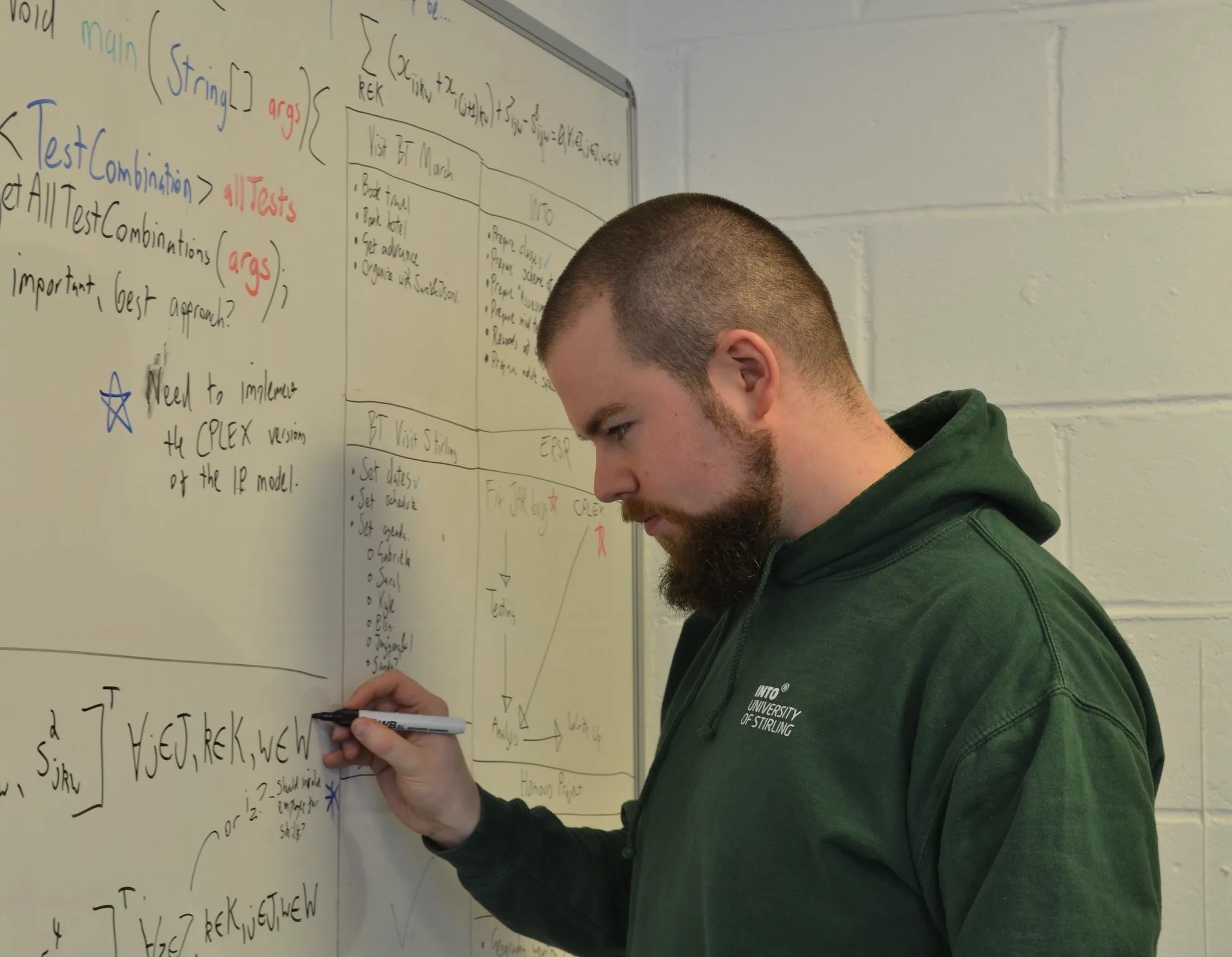Ken Reid writing on a whiteboard